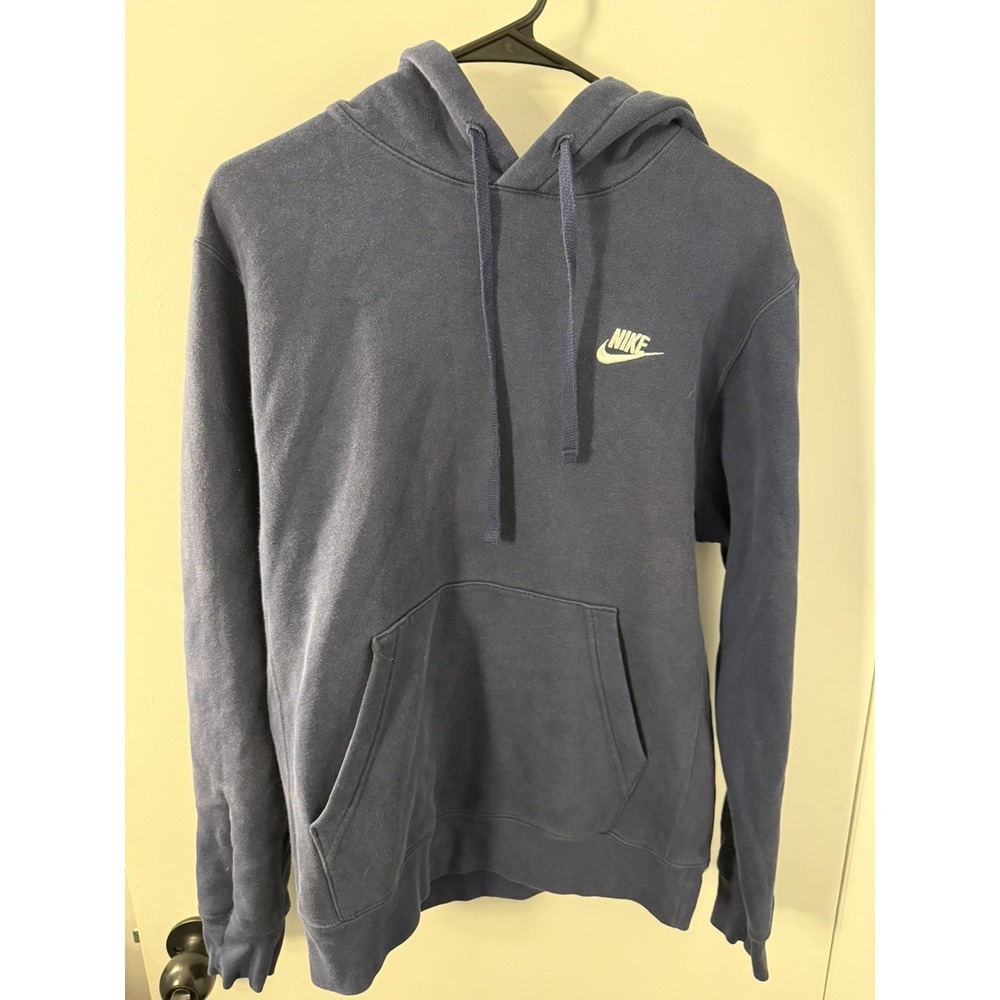 Nike Sportswear  Cotton Men's Swoosh Hoodie - Navy Blue Size S
